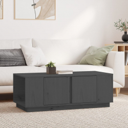 Stolik kawowy, szary, 110x50x40 cm, lite drewno sosnowe
