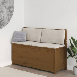 Ławka, miodowy brąz, 110x41x76,5 cm, lite drewno sosnowe