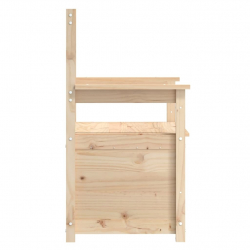 Ławka, 112,5x51,5x96,5 cm, lite drewno sosnowe
