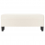Ławka, kremowa, 100x35x41 cm, tapicerowana sztuczną skórą