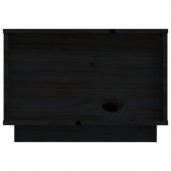 Stolik kawowy, czarny, 60x50x35 cm, lite drewno sosnowe