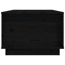 Stolik kawowy, czarny, 100x50x35 cm, lite drewno sosnowe