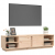 Szafka pod telewizor, 156x40x40 cm, lite drewno sosnowe
