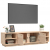 Szafka pod telewizor, 156x40x40 cm, lite drewno sosnowe