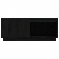 Stolik kawowy, czarny, 100x101x40,5 cm, lite drewno sosnowe