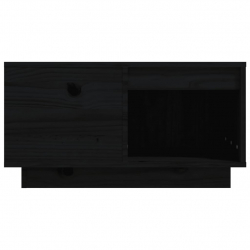 Stolik kawowy, czarny, 60x61x32,5 cm, lite drewno sosnowe