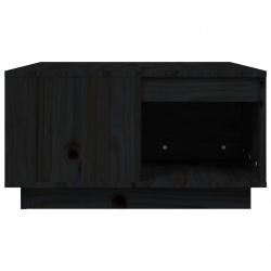 Stolik kawowy, czarny, 60x61x32,5 cm, lite drewno sosnowe