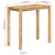 Stolik barowy, 112x55x108, lite drewno mango