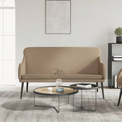 Ławka, cappuccino, 110x76x80 cm, tapicerowana sztuczną skórą