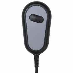 Fotel ułatwiający wstawanie, ciemnoszary, obity tkaniną