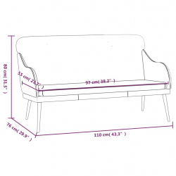 Ławka, winna czerwień, 110x76x80cm, tapicerowana sztuczną skórą
