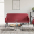 Ławka, winna czerwień, 110x76x80cm, tapicerowana sztuczną skórą