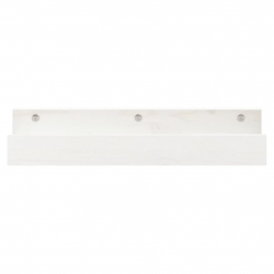 Półki ścienne, 2 szt., białe, 50x12x9 cm, drewno sosnowe