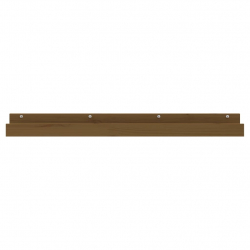 Półki ścienne, 2 szt., miodowy brąz, 110x12x9cm, drewno sosnowe
