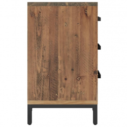 Szafka nocna, brązowa, 36x30x54 cm, drewno sosnowe z odzysku