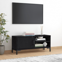 Szafka pod telewizor, czarna, 90x30x40 cm, drewno z odzysku