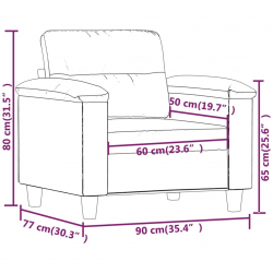 Fotel, jasnoszary, 60 cm, obity mikrofibrą