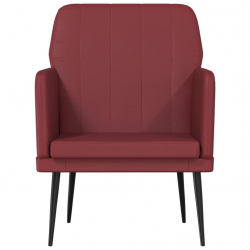 Fotel, winna czerwień, 61x78x80 cm, obity sztuczną skórą