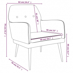 Fotel, jasnoszary, 62x79x79 cm, obity aksamitem