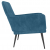 Fotel, niebieski, 62x79x79 cm, obity aksamitem