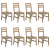 Krzesła stołowe, 8 szt., lite drewno akacjowe