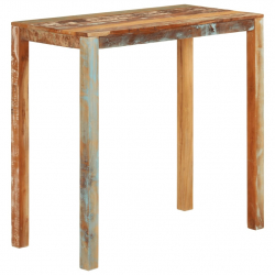 Stolik barowy, 112x55x108, lite drewno odzyskane