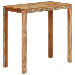 Stolik barowy, 112x55x108, lite drewno odzyskane