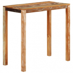 Stolik barowy, 112x55x108, lite drewno odzyskane