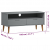 Szafka pod telewizor, szara, 106x40x49 cm, lite drewno sosnowe
