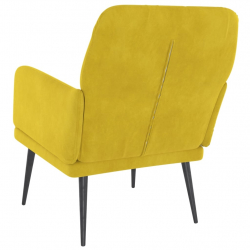 Fotel, żółty, 62x79x79 cm, obity aksamitem