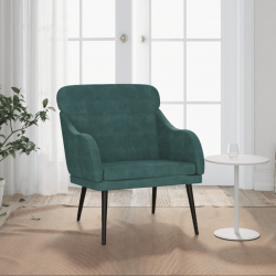 Fotel, ciemnozielony, 63x76x80 cm, obity aksamitem