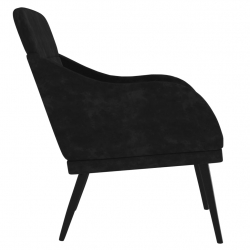 Fotel, czarny, 63x76x80 cm, obity aksamitem