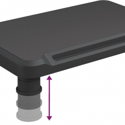 Podstawka pod monitor, czarna, 38x24x10,5 cm