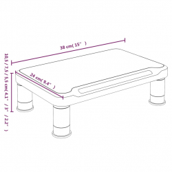 Podstawka pod monitor, czarna, 38x24x10,5 cm