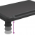 Podstawka pod monitor, czarna, 38x24x10,5 cm