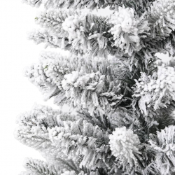 Sztuczna, smukła choinka pokryta śniegiem, 240 cm, PVC i PE