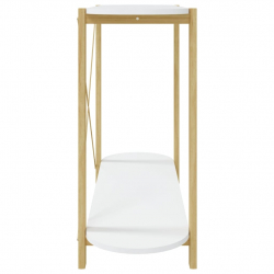 Stolik konsolowy, biały, 110x38x75 cm, materiał drewnopochodny