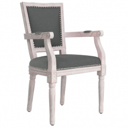 Krzesło stołowe, ciemnoszare, obite tkaniną