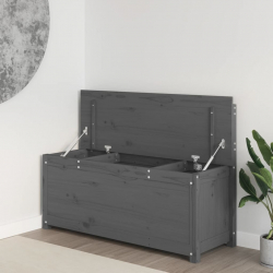 Ławka, szara, 110x41x76,5 cm, lite drewno sosnowe