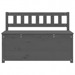 Ławka, szara, 110x41x76,5 cm, lite drewno sosnowe