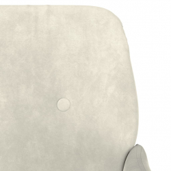 Fotel, kremowy, 62x79x79 cm, obity aksamitem