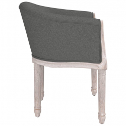 Krzesło stołowe, ciemnoszare, obite tkaniną