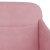 Ławka, różowa, 110x76x80 cm, obita aksamitem