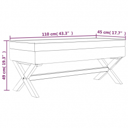 Stołek ze schowkiem, 110x45x49 cm, tkanina