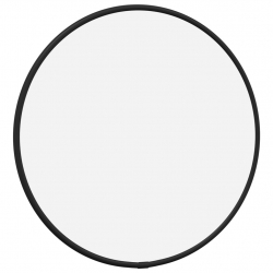 Lustro ścienne, czarne, Ø 30 cm, okrągłe