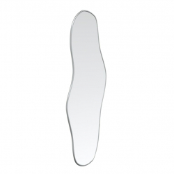 Lustro ścienne, srebrne, 100x45 cm