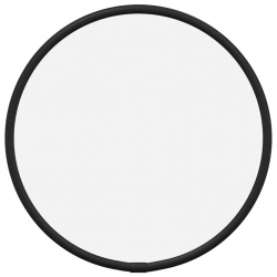 Lustro ścienne, czarne, Ø 20 cm, okrągłe