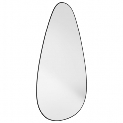 Lustro ścienne, czarne, 100x45 cm