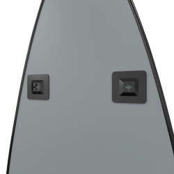 Lustro ścienne, czarne, 100x45 cm