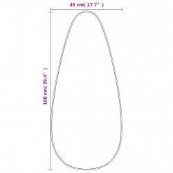 Lustro ścienne, czarne, 100x45 cm